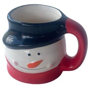 Greenbrier International Christmas Holiday Snowman Ceramic Coffee Tea Mug 12 oz.